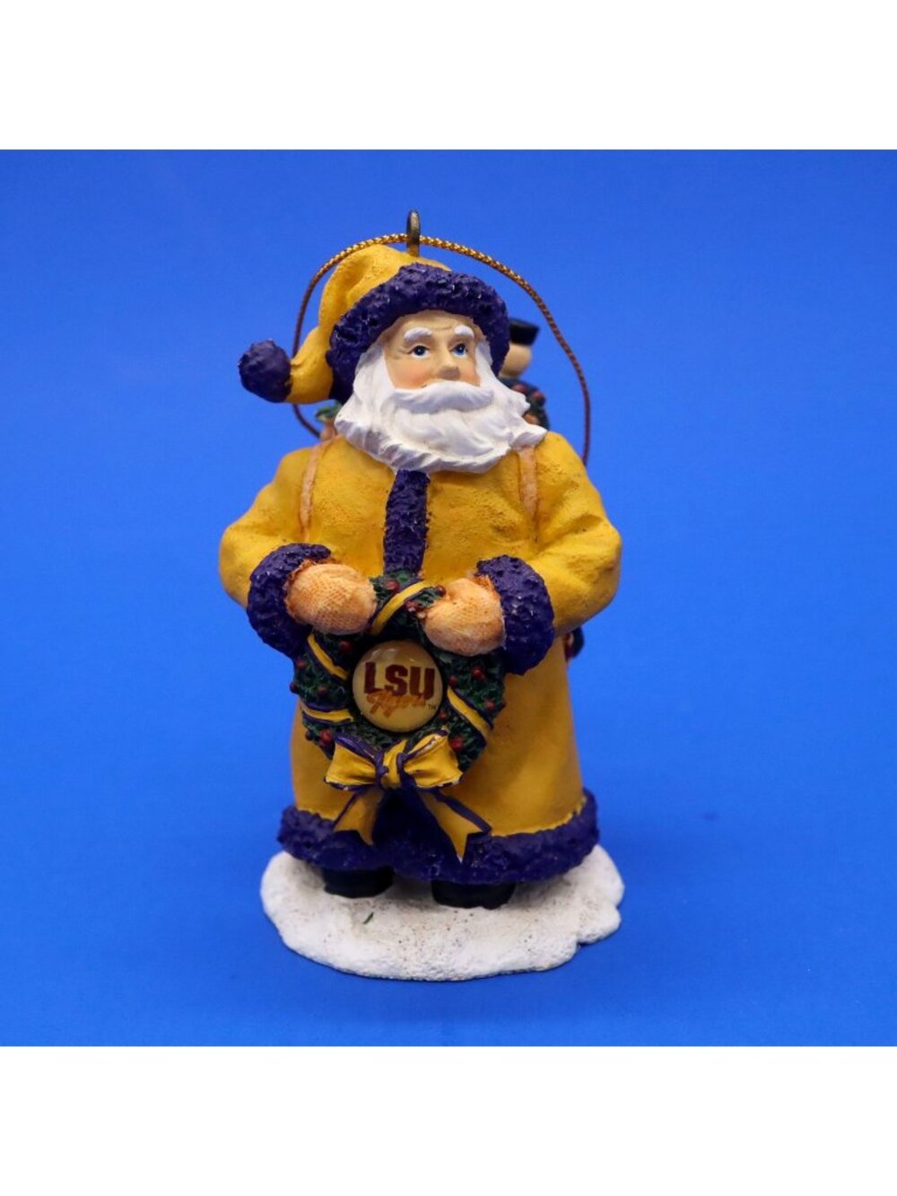 2000 LSU Santa Ornament Collegiate Collectibles Memory Co. Christmas Figurine